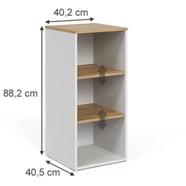 Vicco Viktor Midischrank 40,2 x 40,5 x 88,2 cm Weiß/Artisan