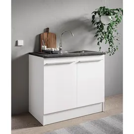 yourkitchen Spülenschrank Jazz 100 x 60 x 90 cm Weiß