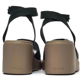 Crocs Brooklyn Ankle Strap Wedge Sandalen Black / Mushroom 41-42
