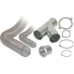 Anschluss-Set 1 an Absaugung ø140/120/58mm / 2,5m Schlauch