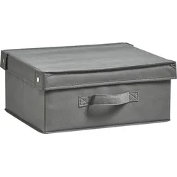 Organizer ZELLER PRESENT "Faltbar", grau, B:33cm H:15cm T:28cm, Polypropylen, Aufbewahrungsboxen, Aufbewahrungsbox, mit Deckel