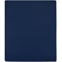 vidaXL Spannbettlaken Jersey-Baumwolle 180 x 200 cm Marineblau 2 St.