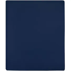 vidaXL Spannbettlaken Jersey-Baumwolle 180 x 200 cm Marineblau 2 St.