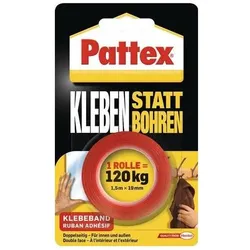 Pattex Montageband Kleben statt Bohren transl.L.1,5m B.19mm Rl.