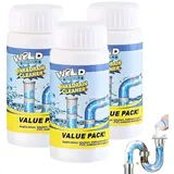 Abflussreiniger, Hochwirksamer Rohrreiniger mit Aktivschaum für Küche, Bad, Toilette & Balkon (3 stück)