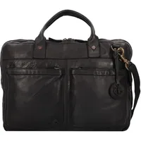 Harbour 2nd Urban Poets Aktentasche Leder 50 cm Laptopfach schwarz