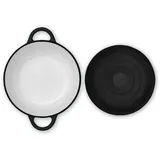 Klarstein Podolica 5,5 Ltr Kasserolle Gusseisen Emaille oval zwei Griffe Schwarz
