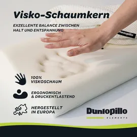 DUNLOPILLO Nackenstützkissen 50 x 30 x 10 cm Weiß
