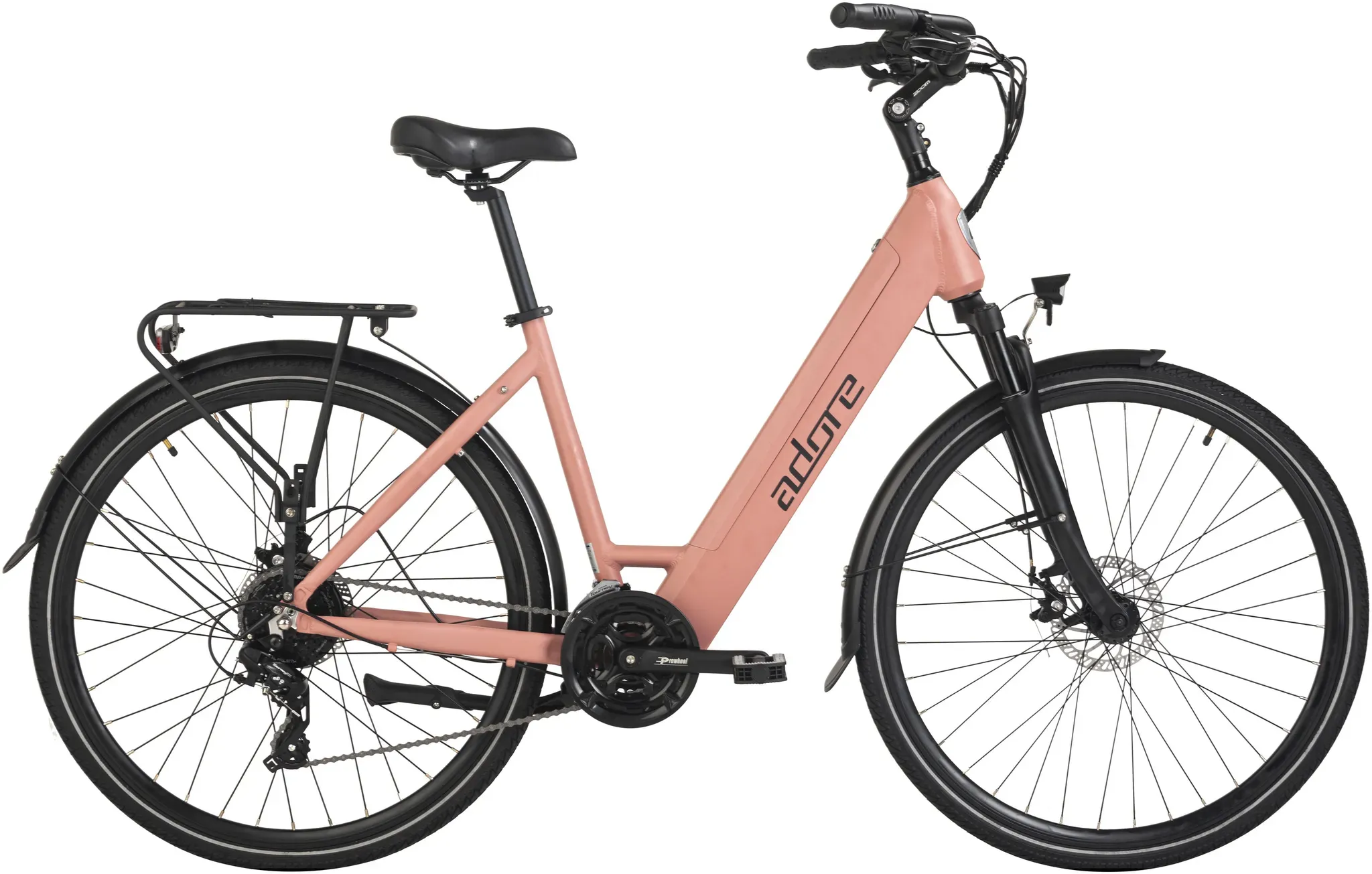 Adore E-Bike »ATR-180«, 24 Gang, Shimano, Tourney, Heckmotor 250 W, Pedelec, Elektrofahrrad für Damen Adore Vintage Rosé 48 cm