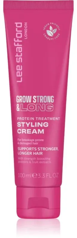Lee Stafford Grow Strong & Long Styling Cream Stylingcreme mit Eiweiß 100 ml