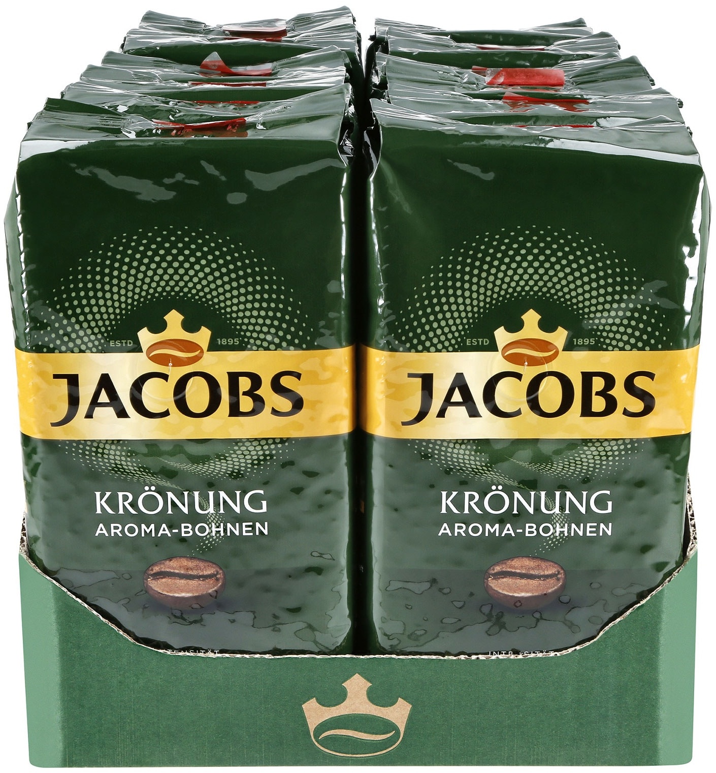 Jacobs Krönung Aroma-Bohnen ganze Bohnen 500 g, 12er Pack