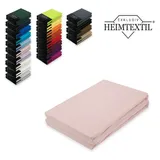 EXKLUSIV HEIMTEXTIL Spannbettlaken Baumwolle-Jersey 180 x 200 cm rosa 2 St.