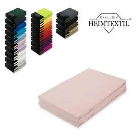 EXKLUSIV HEIMTEXTIL Spannbettlaken Baumwolle-Jersey 180 x 200 cm rosa 2 St.