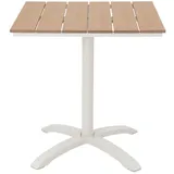 VCM Bistrotisch 70 x 70 x 72 cm Teak-Dekor