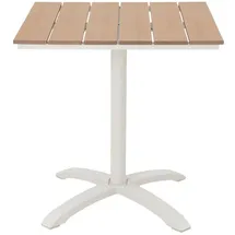 VCM Bistrotisch 70 x 70 x 72 cm Teak-Dekor