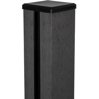 GROJA GroJaSolid Pfosten Anthrazitgrau 10x10x100 cm inkl. Kappe zum Aufdübeln