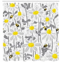 ABAKUHAUS Duschvorhang Daisy Blatt Spring Time 175 x 180