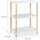 Relaxdays Standregal, 3 Ebenen, MDF & Bambus, HBT: 79 x 60 x 40 cm, Küchenregal stehend, Badezimmerregal, weiß/Natur