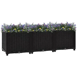vidaXL Hochbeet 120 x 40 x 38 cm Schwarz