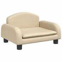 Kindersofa Creme 50x40x30 cm Stoff - Creme