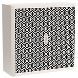 PAPERFLOW easyOffice Black & White Rollladenschrank 60404 2 Fachböden 110,0 x 41,5 x 104,0 cm