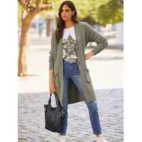 Heine Strickjacke in Khaki 48
