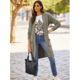 Heine Strickjacke in Khaki 48