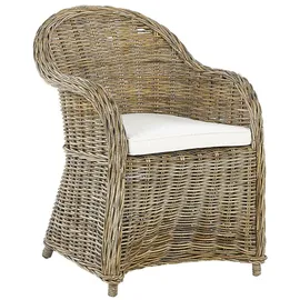Beliani Gartenmöbel Set 5-tlg. Grau/Beige/Weiß/Braun