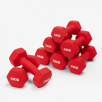 Megara Full Hantelset Gewichte 2 x 3-4-5-6 kg Hanteln für Fitnessstudio und Heim-Fitness