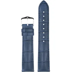 Hirsch 01028080-2-20 Uhren-Armband Duke L 20 mm Leder Blau