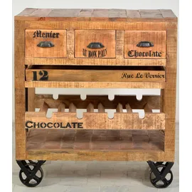 SIT Möbel Küchenwagen SIT "Rustic", beige (natur), B:78cm H:87cm T:50cm, Rollwagen, Küchenwagen, Shabby Chic, Vintage