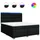 vidaXL Boxspringbett mit Matratze Schwarz 180x200 cm Stoff