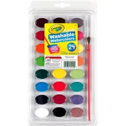 Crayola Washable: Waschbare Wasserfarben-Set - 24 Farben
