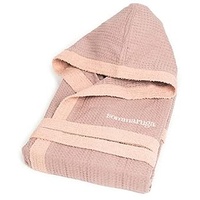 Bee Bademantel mit Wabenstruktur aus 100 % Baumwoll-Frottee mit Kapuze – Unisex – Sommaruga für BeeYourHome (Onion Rose-L) - L