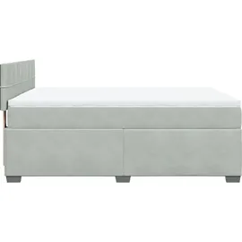 vidaXL Boxspringbett 140 x 200 cm Hellgrau