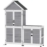 Outsunny Geräteschrank 0,51 x 1,82 m Hellgrau