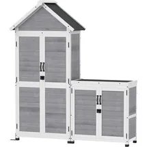 Outsunny Geräteschrank 0,51 x 1,82 m Hellgrau