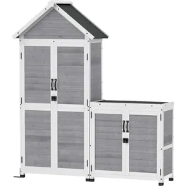 Outsunny Geräteschrank 0,51 x 1,82 m Hellgrau