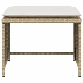 vidaXL Gartenstuhl mit Fußhocker 58 x 69 x 21 cm beige