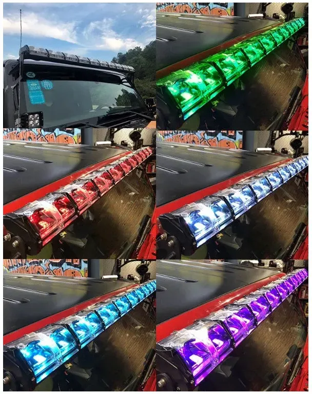 111 cm Mehrfachmodus LED-Lichtbalken-Scheinwerfer, Kurz-/Fernlicht, kombiniert (Combo) – Flut- und Spotlicht, Serie IM RGB