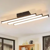 GBLY ZMH Deckenleuchte Modern Küchenlampe Schwarz 18W Schlafzimmerlampe Innen Wohnzimmerlampe 3000k Warmweiß Licht Led Deckenbeleuchtung für Küche Flur