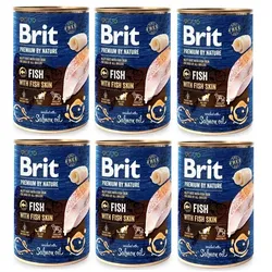 Brit Premium by Nature Fisch mit Fischhaut 6x800g