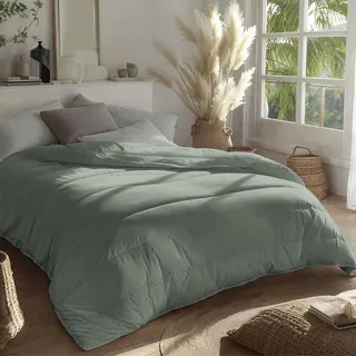 Zelesta Royalbed Ganzjahresdecke 2-in-1 mit integriertem Bezug - maschinenwaschbar - hypoallergen & leicht 300 g/m2 Füllung - Zweiseitiges Design - Kein separater Bettbezug erforderlich