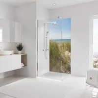 Schulte Duschrückwand Neue Dünen, 90x210 cm, Wandverkleidung aus 3 mm Aluminiumverbundplatte, fugenloser Fliesenersatz,