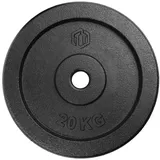 Sporttrend 24 Hantelscheiben Hantelscheibe 20KG Gusseisen 30/31mm, Gewichtsscheibe schwarz