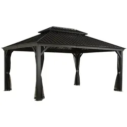 SOJAG Pavillon »Messina«, rechteckig, BxHxT: 483 x 307 x 363 cm - grau