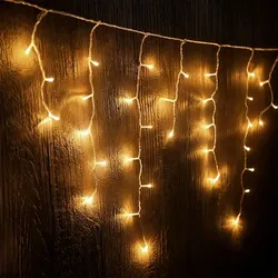 VOSS.garden LED-Eisregen, Eiszapfen Lichterkette 10m, 360 LEDs, warmweiß