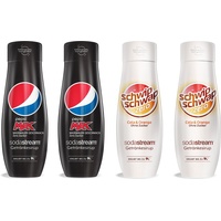 Sodastream Getränke-Sirup, PepsiMax & SchwipSchwap Zero, (4 Flaschen), für bis zu 9 Liter Fertiggetränk, 65988658-0 (ohne Farbbezeichnung)