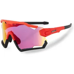 Fahrradbrille Rennrad Herren und Damen - Kategorie 2 - Switch ROT|SCHWARZ No Size