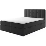 m-punkt24 Athen 180 x 200 cm H3 Grau/Schwarz
